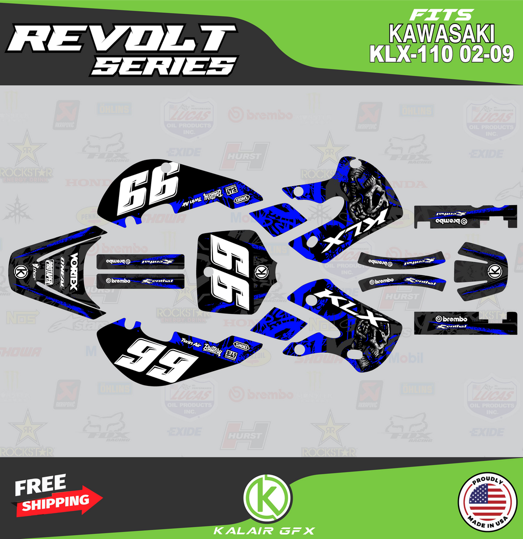 GFX Graphics Kit for Kawasaki KLX110 S263