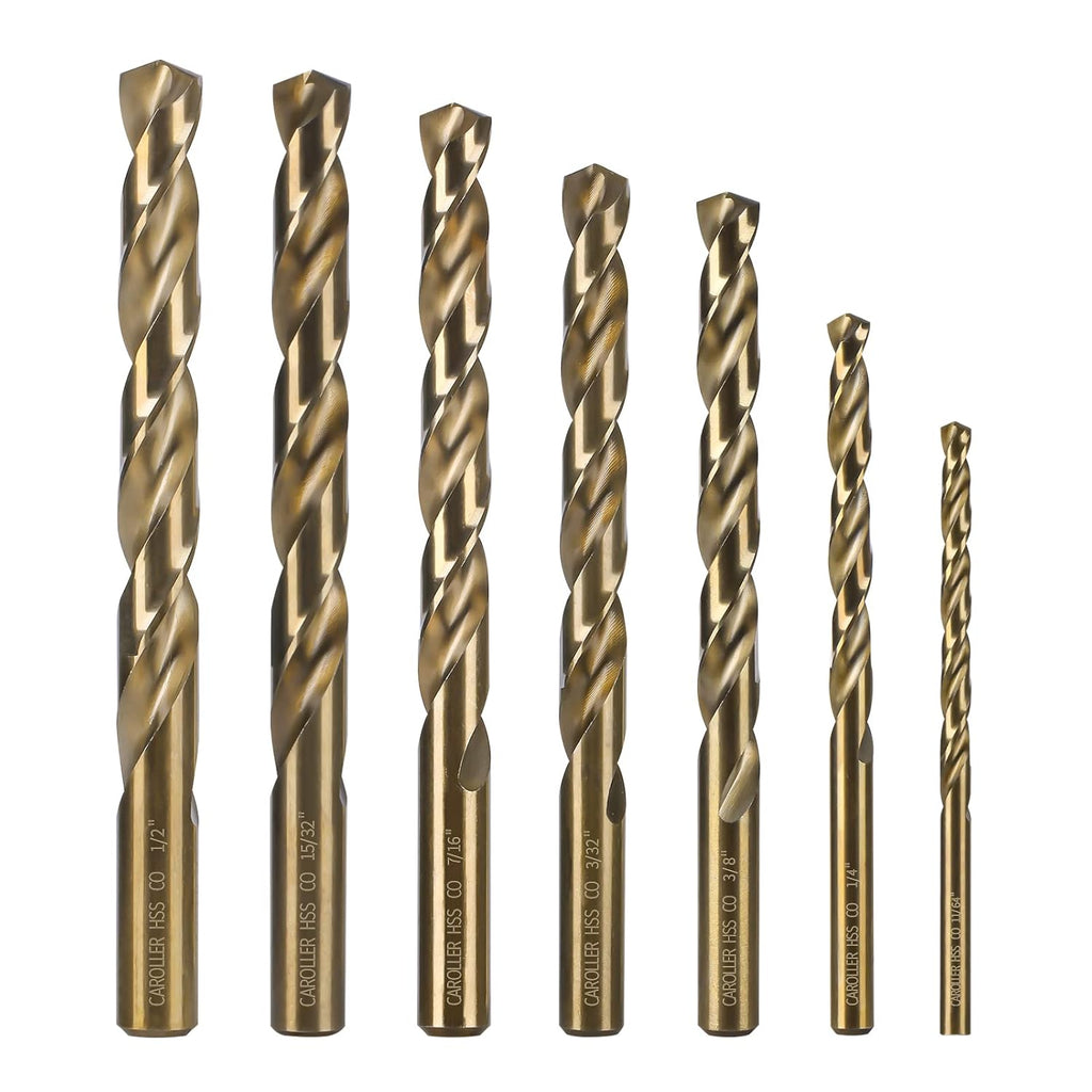 29-Piece M35 Cobalt Steel Metal Drill Bits with Round Shank D669256