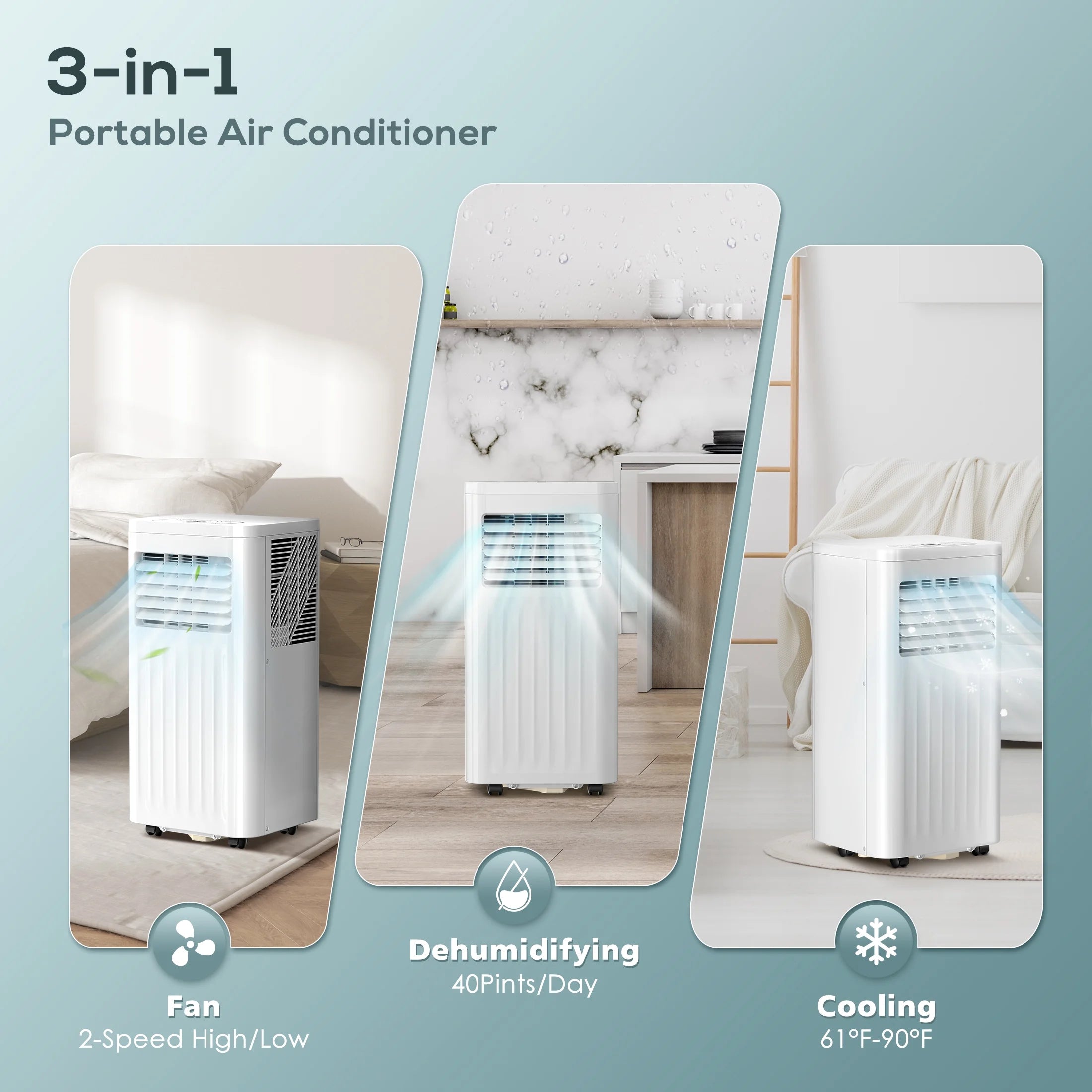 6,000BTU Portable Air Conditioner with Remote Control M657522