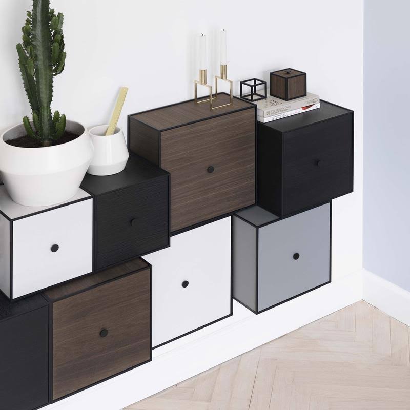 Black Stained Ash Frame Box with Door D208972