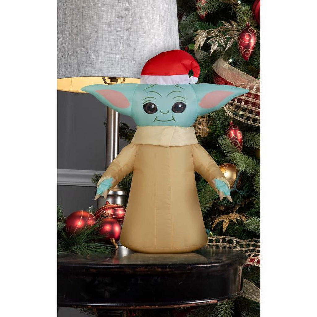 18" Beige and Green Inflatable Tabletop Decor Z25905