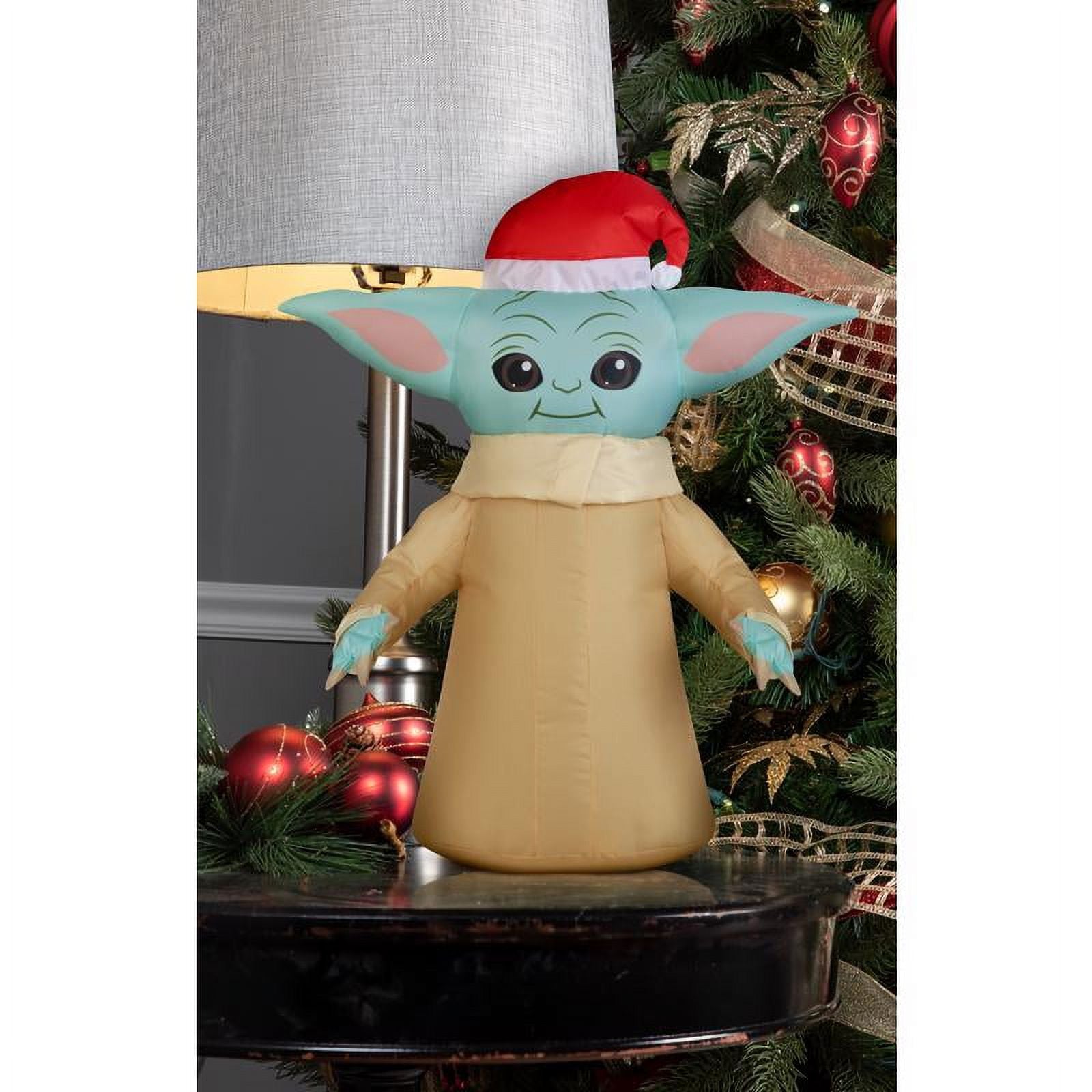 18" Beige and Green Inflatable Tabletop Decor Z25905