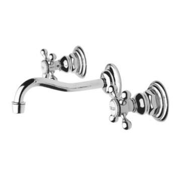 Chesterfield Wall Mount Lavatory Faucet French Gold N74540