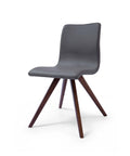 Gray Faux Leather Metal Dining Chair Y643