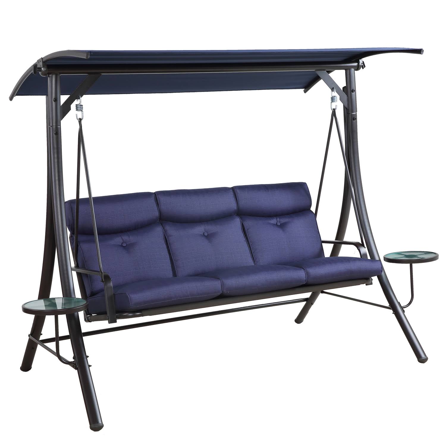Navy Blue Steel 3 Person Swing K8170