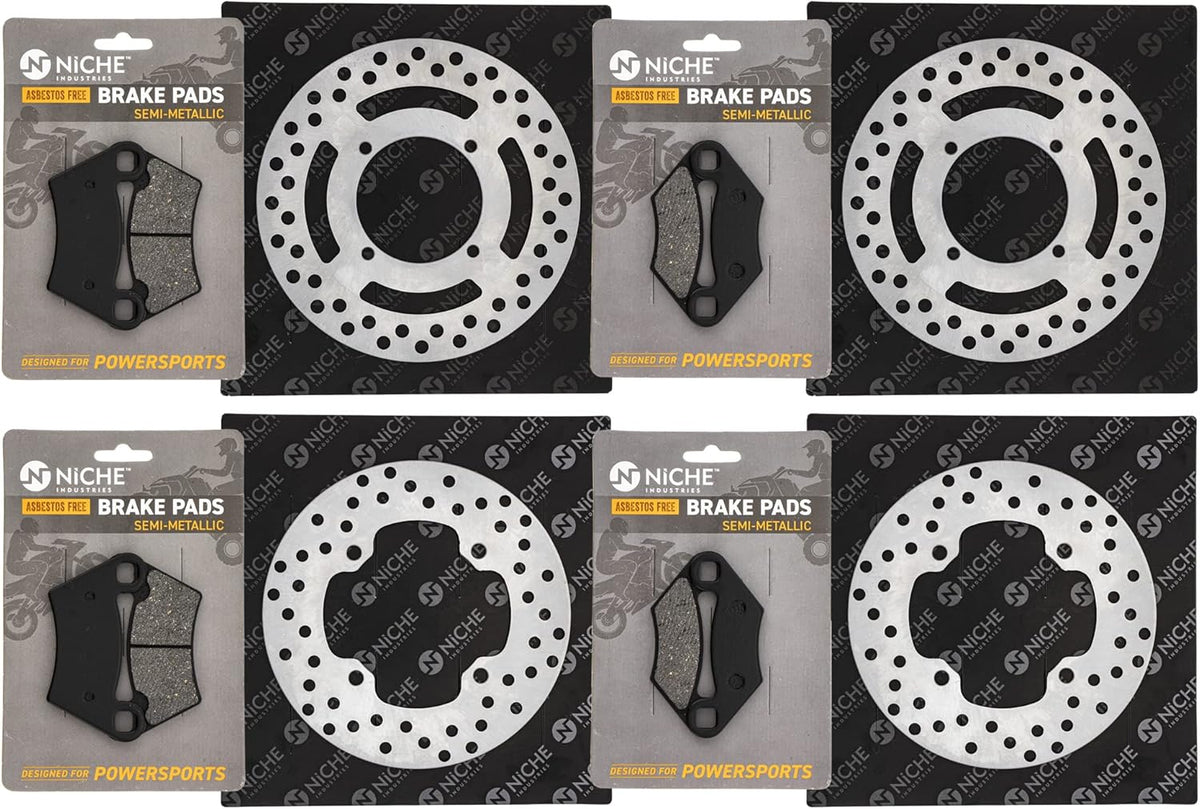 Complete Brake Rotor Pad Semi Metallic Kit I70859