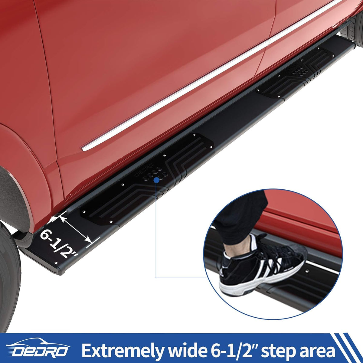 Black Textured Aluminum Running Boards S423593