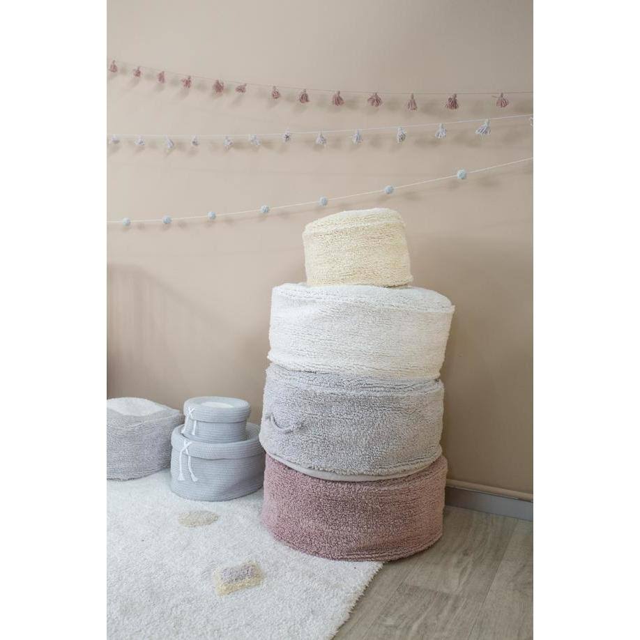 Pearl Grey Pouffe P257889