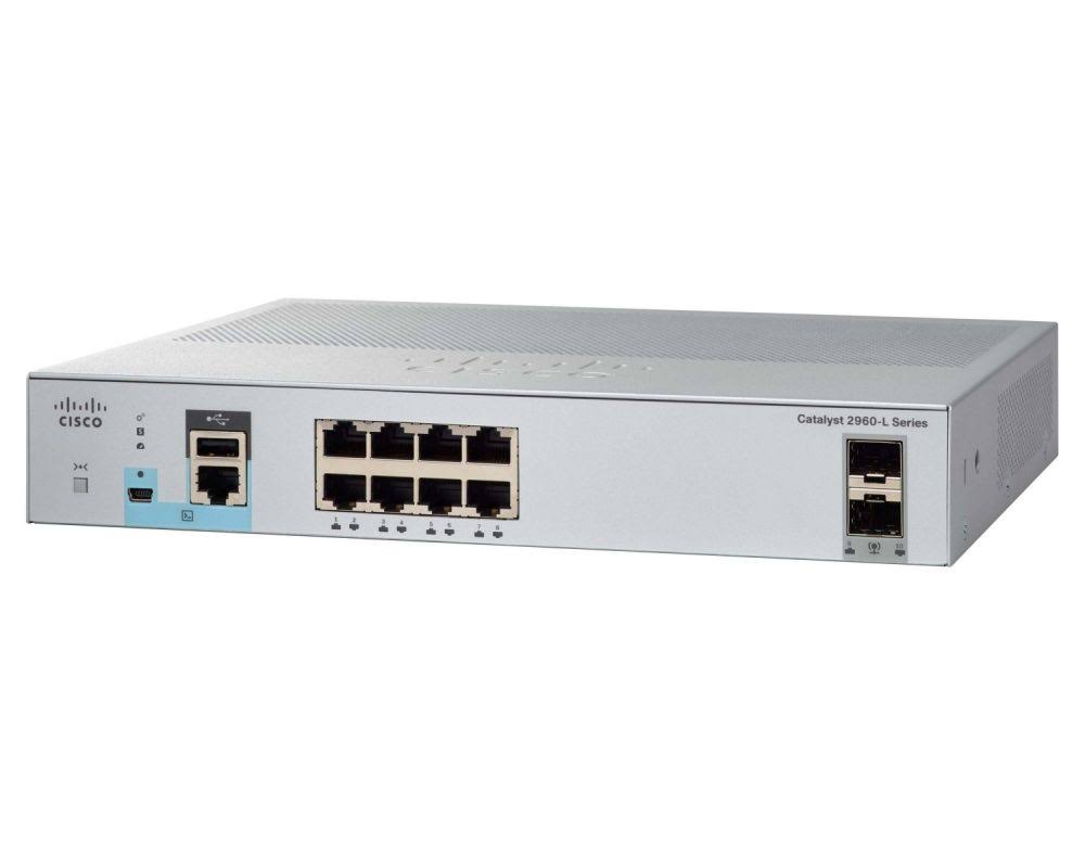 Managed Switch 8 Ethernet Ports 2 Gigabit SFP Uplink Ports D9938