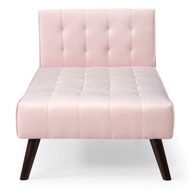 Pink Velvet Chaise Bed K657295