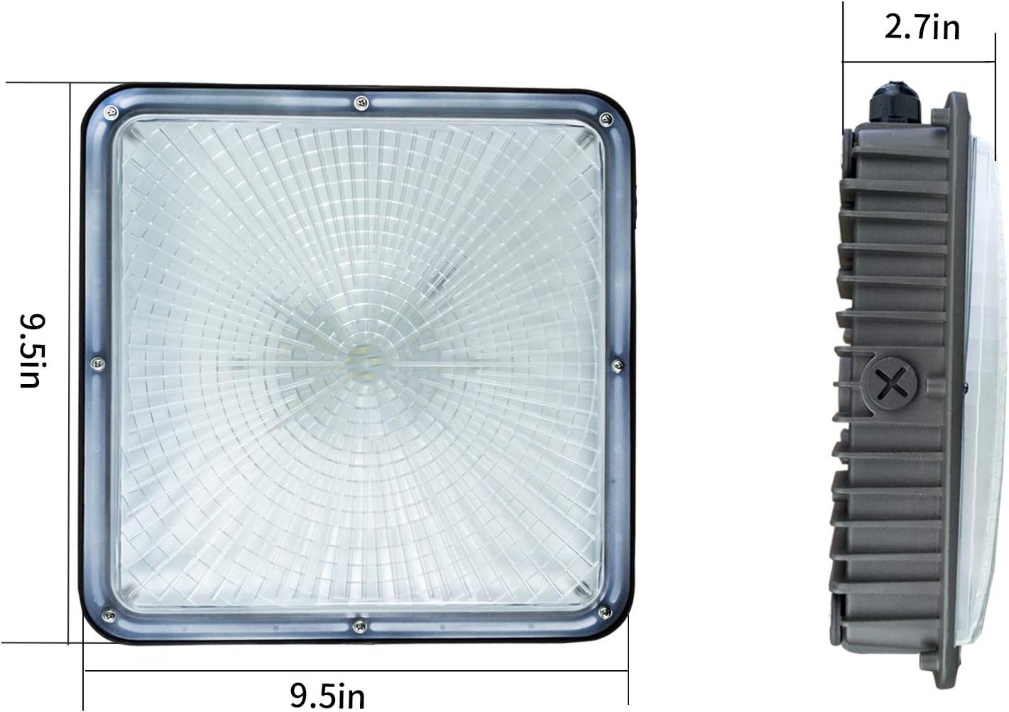 70Watt LED Canopy Light, 5500K Daylight White, 9.5 x 9.5, 120V to 277V B910591