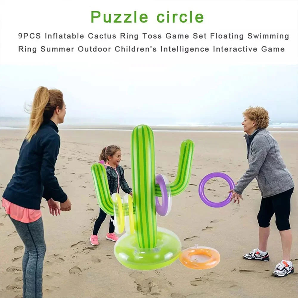 Inflatable Cactus Ring Toss Water Toys O165487