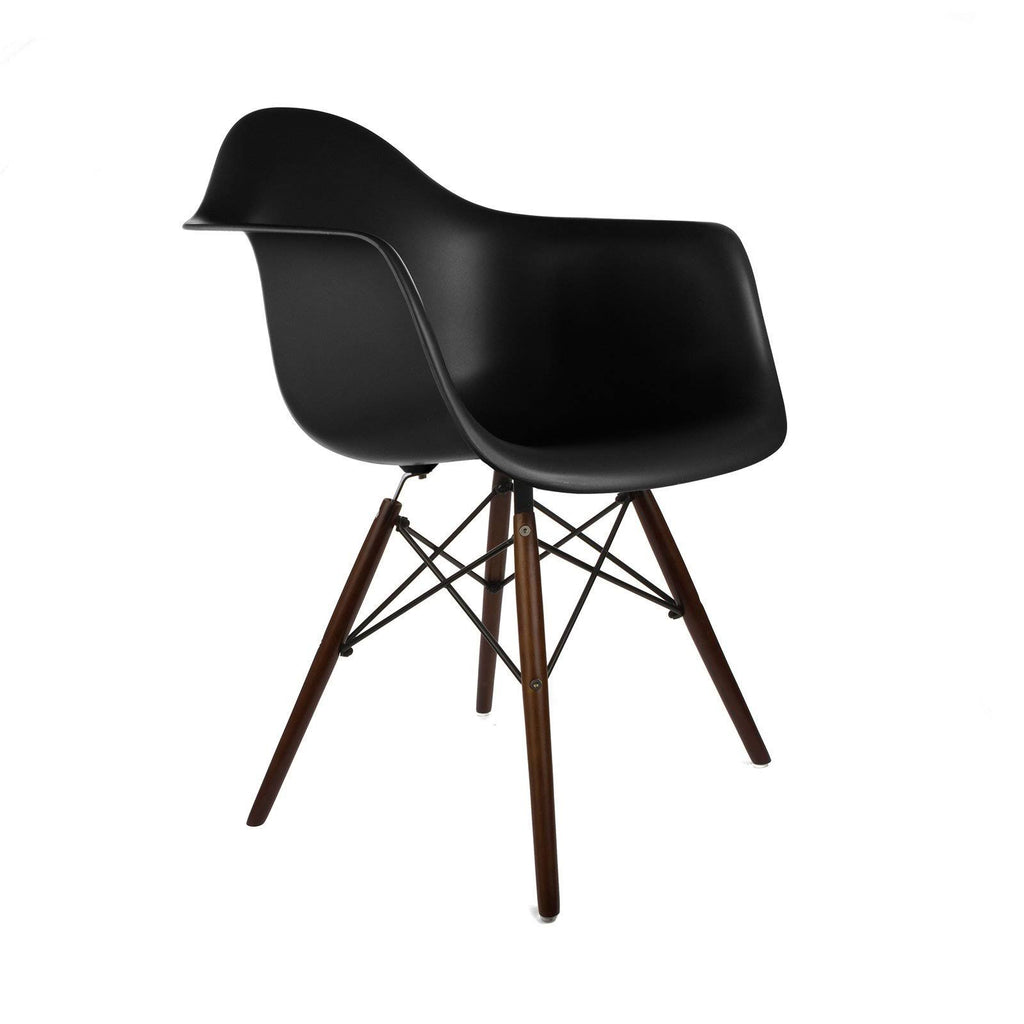 Yellow Arm Chair with Walnut Leg O814