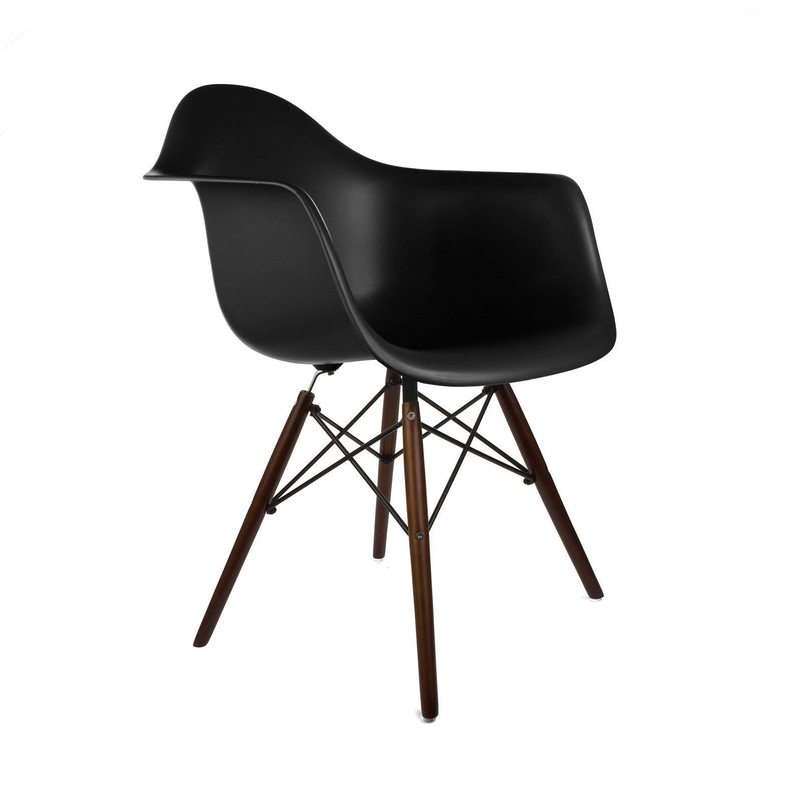 Yellow Arm Chair with Walnut Leg O814