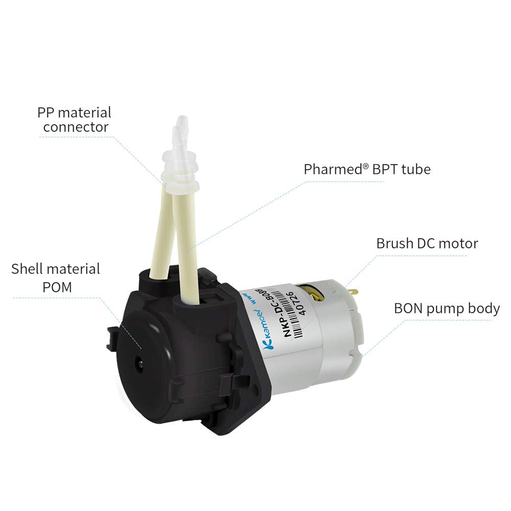 Peristaltic Pump 12V DC with BPT Tube Pack of 2 W68973