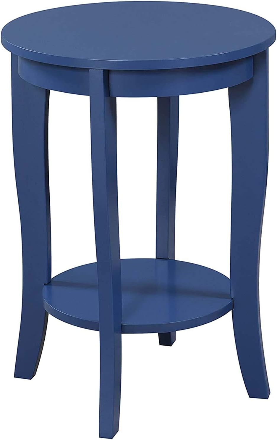 White Round End Table O237