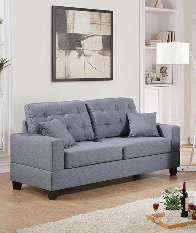 Tufted 2pc Sofa Set with Pillows U750