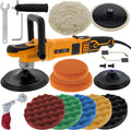 7" Rotary Polisher Buffer Sander with 8 Pad Kit, LED Variable Speed, 1200 Watts G41692