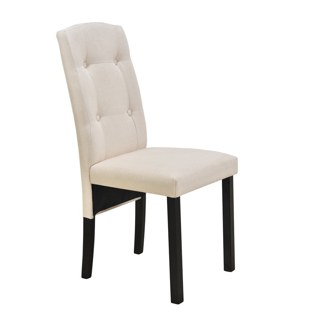 5 Piece Dining Set with Faux Marble Tabletop and 4 Upholstered Chairs N836