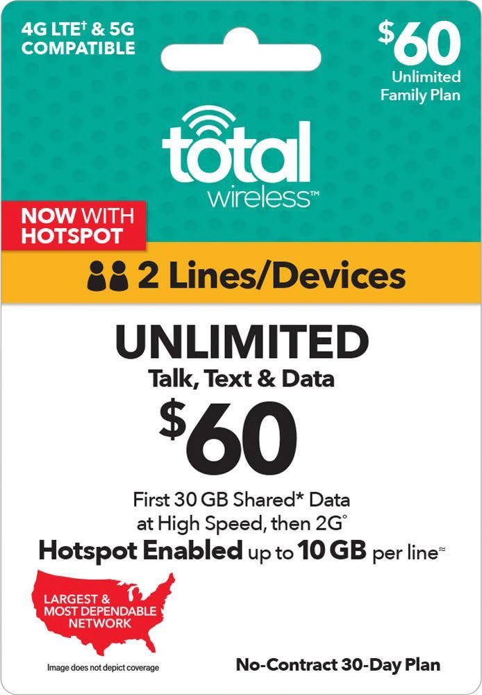 Unlimited Family 30-Day Plan Card W802265