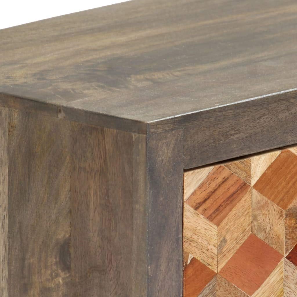 Gray TV Cabinet Solid Mango Wood N528