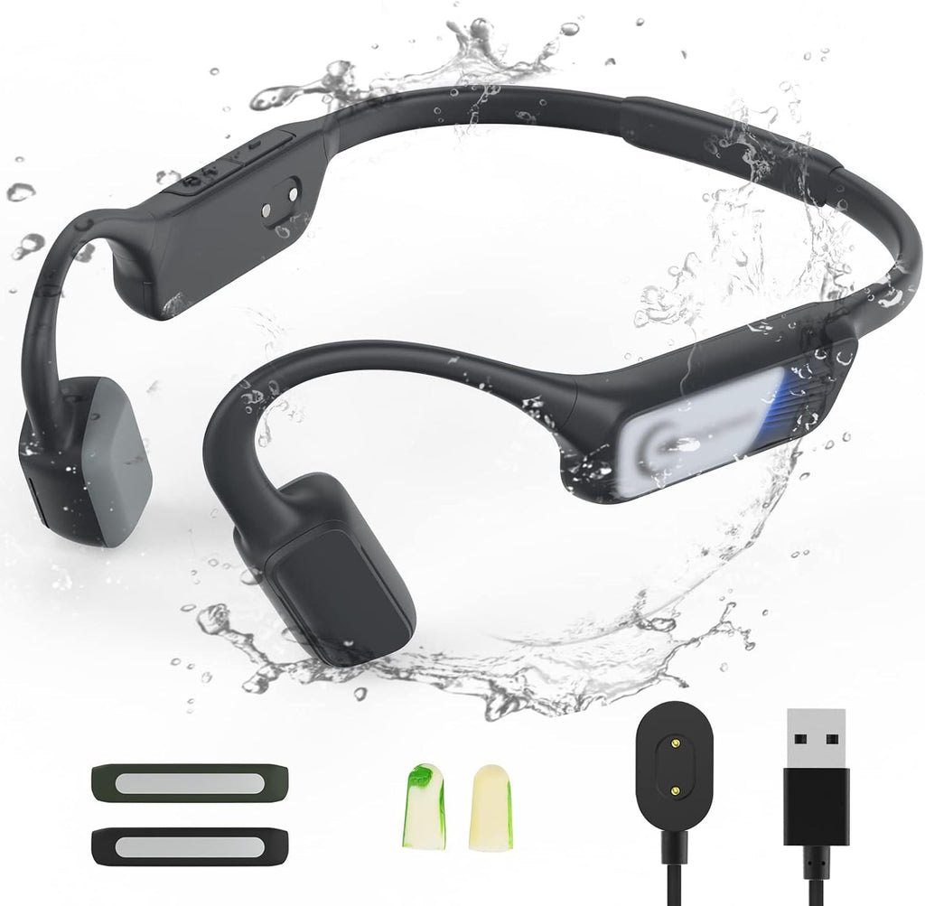 Wireless Bone Conduction Headphones with Mic, IP67 Waterproof N910229
