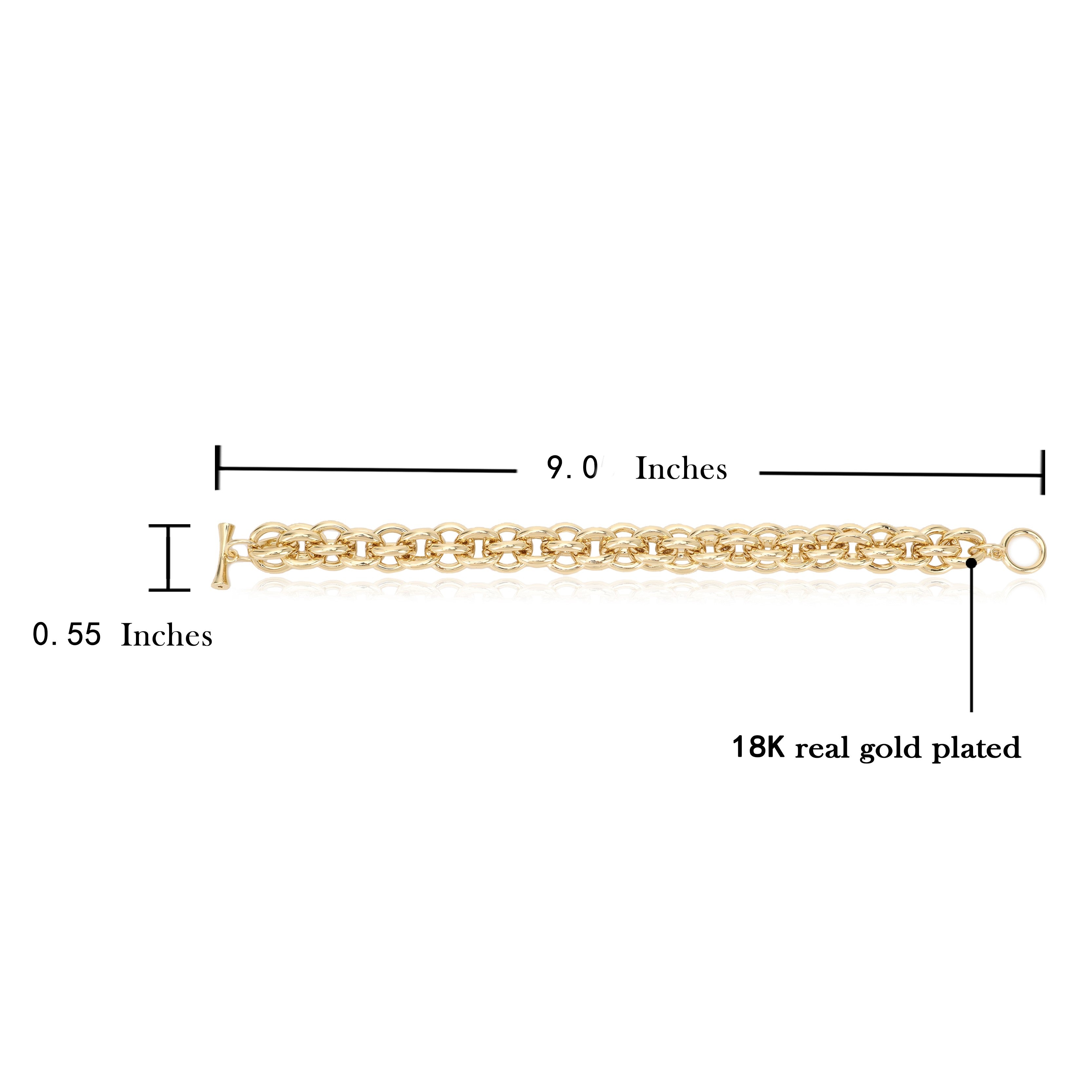 Chunky Link Bracelet 18K Gold-plated A50730