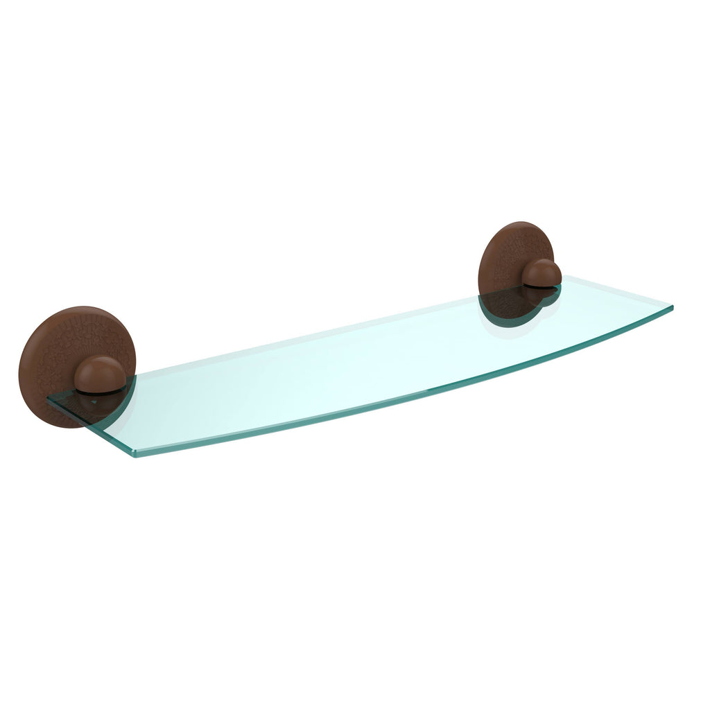 Antique Bronze 18 inch Glass Shelf Q542