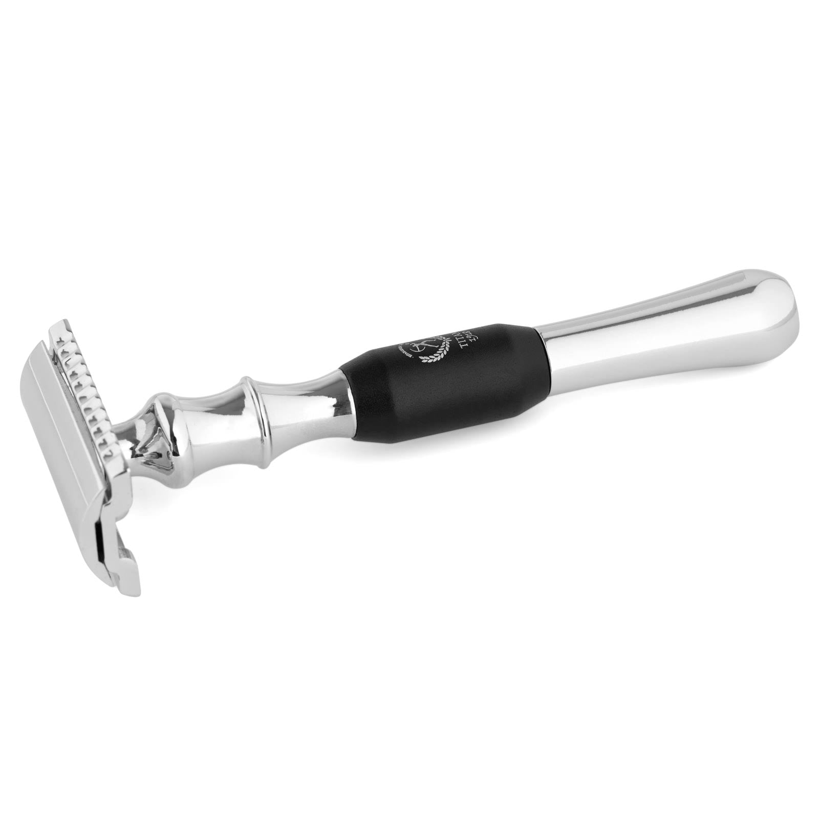 Black & Silver-Tone Safety Razor E60656