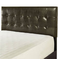 Faux Leather Tufted King California King Headboard in Brown J55842