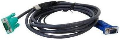Bonded KVM Cable USB VGA 10 Feet Pack of 2 D15108