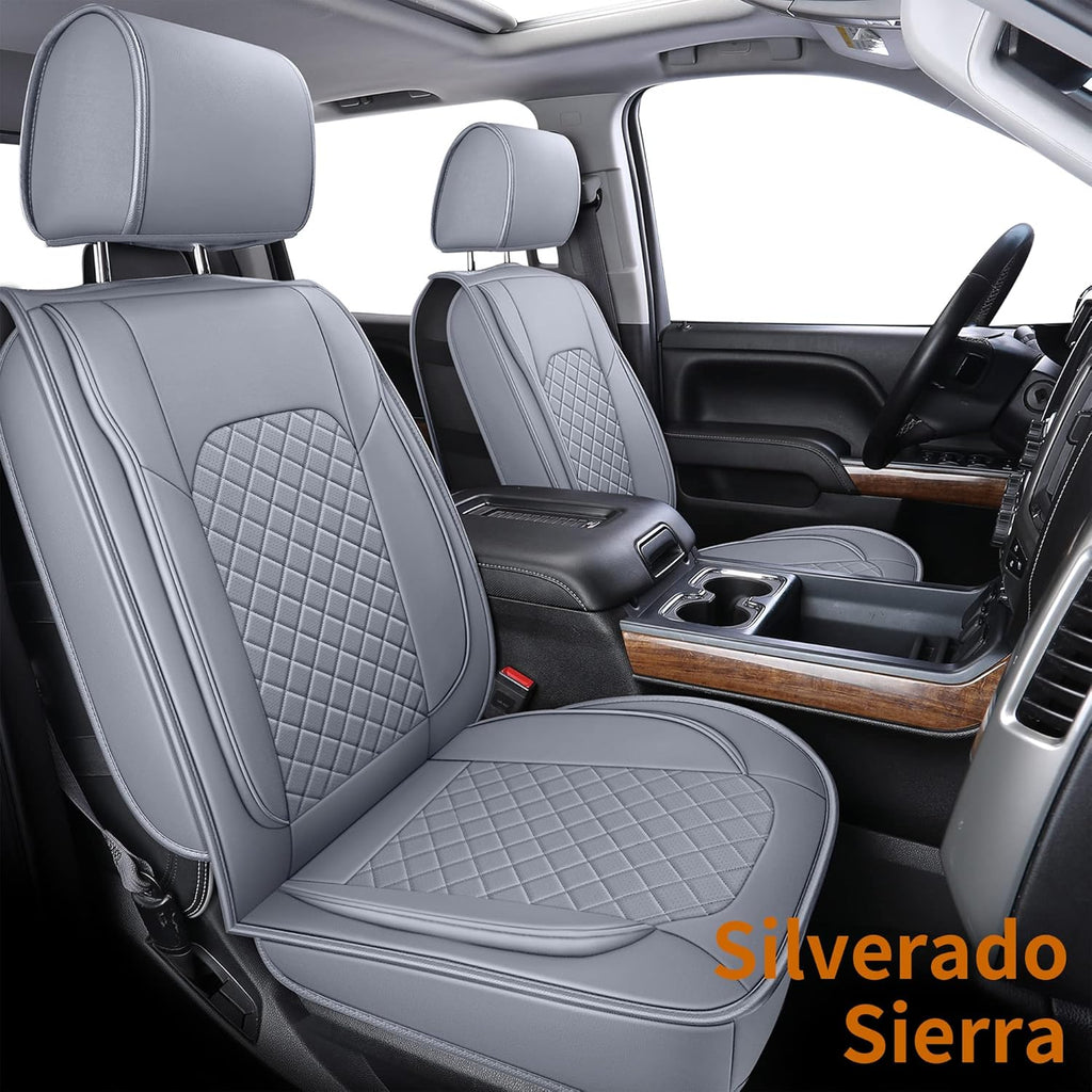 Black Faux Leather Seat Covers Full Set C357530