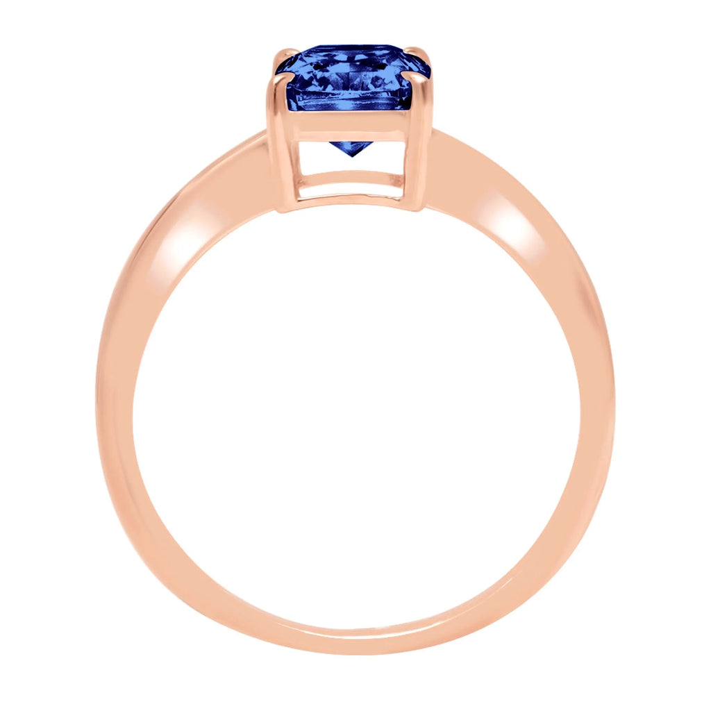 18K Rose Gold Solitaire Ring J253319