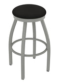 36x22 Bar Stool with Anodized Nickel Finish, Espresso Seat R695