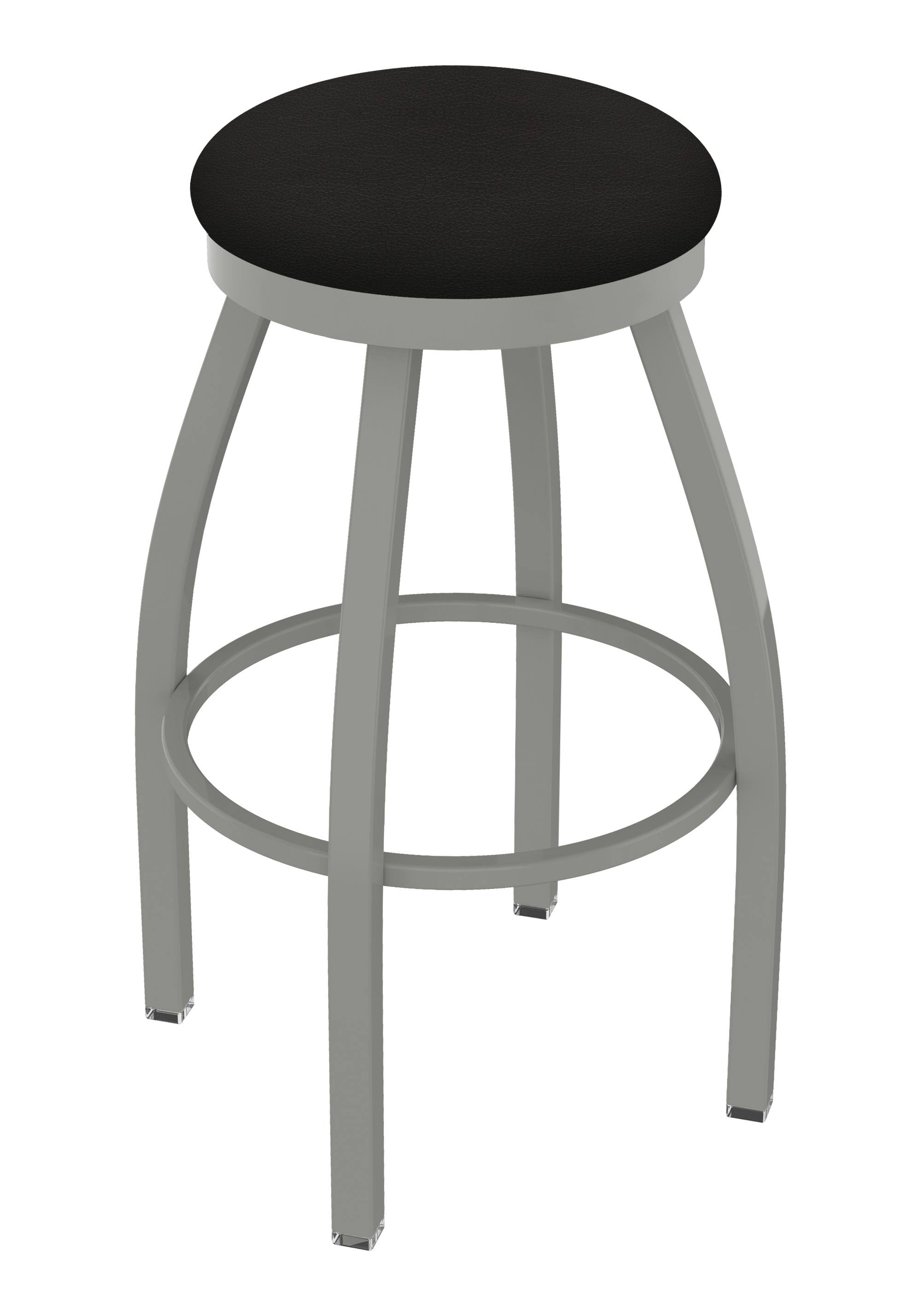 36x22 Bar Stool with Anodized Nickel Finish, Espresso Seat R695