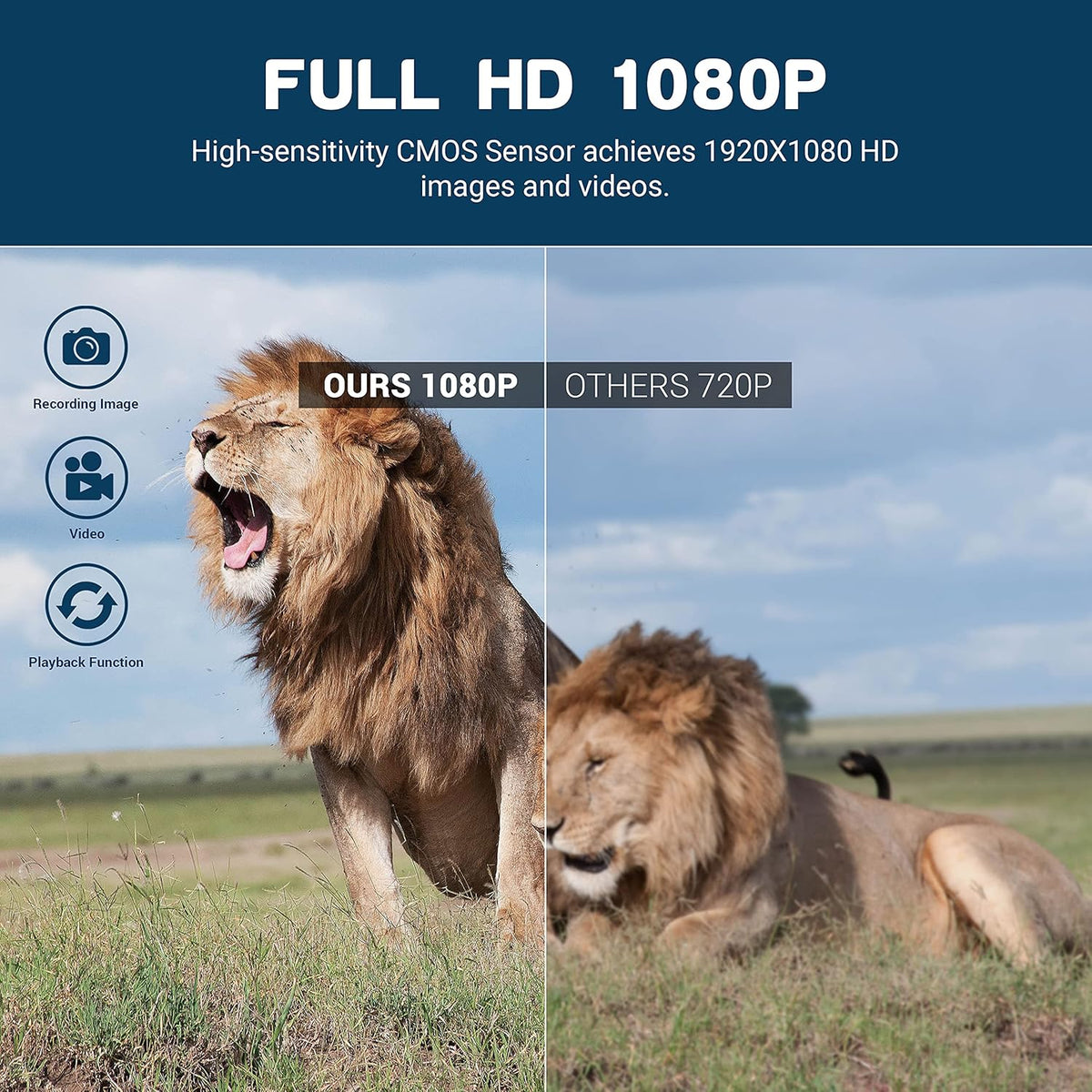1080P Night Vision Binoculars with 64G Card Pack of 2 T8390