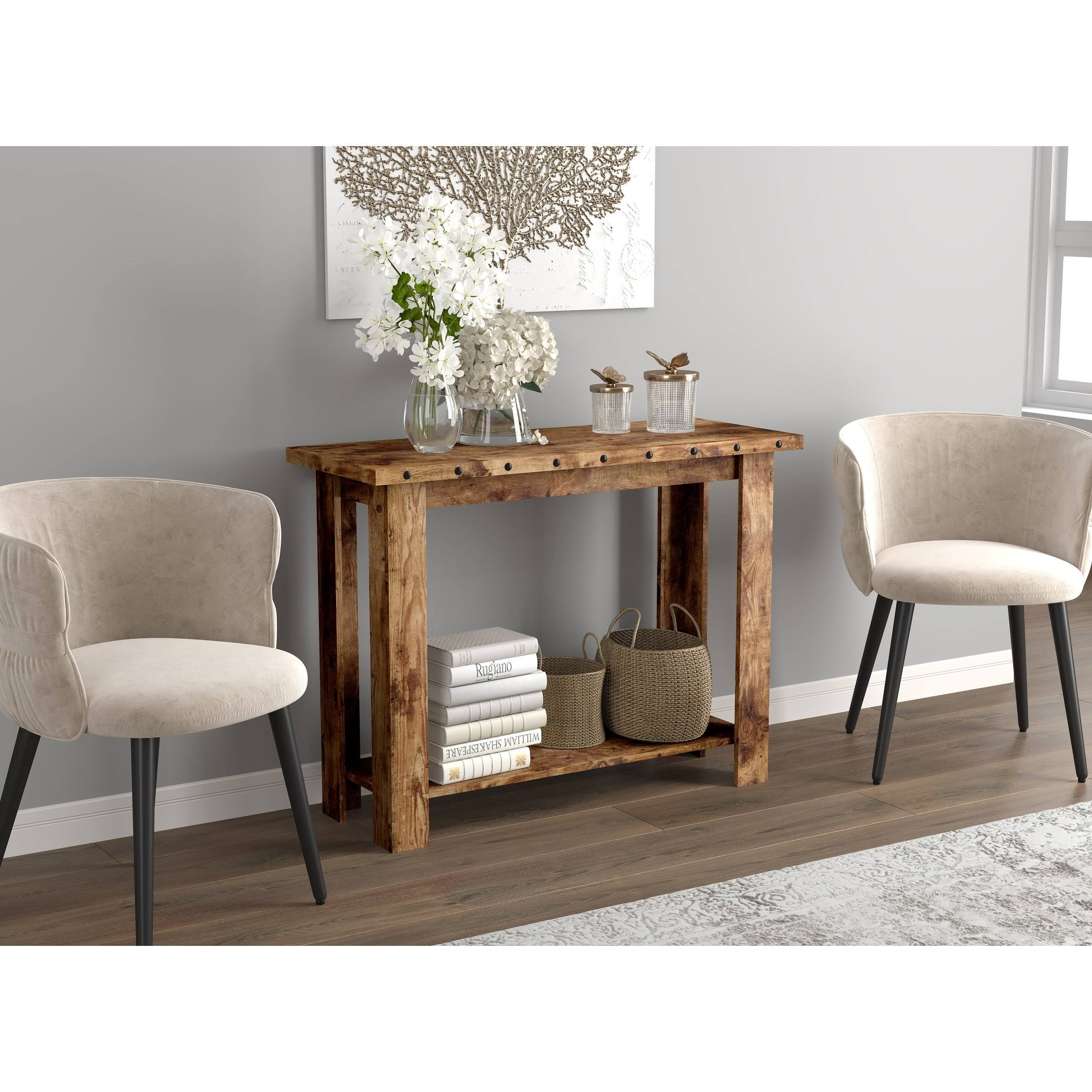 Brown Reclaimed Wood Console Table R812
