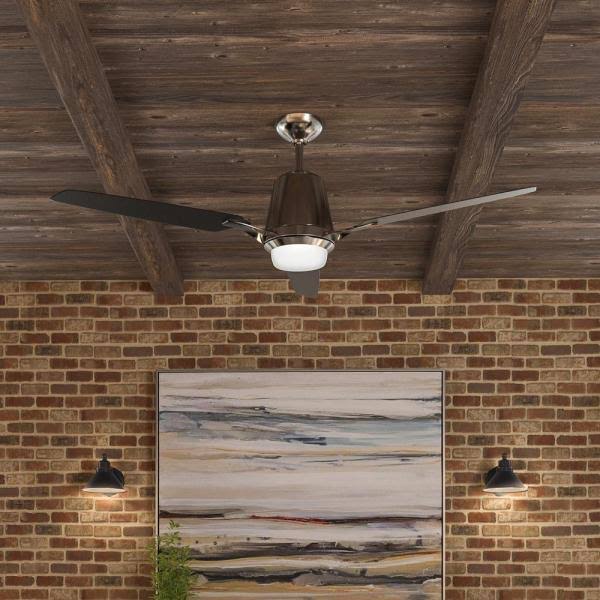 Brushed Nickel Ceiling Fan with Light A148420
