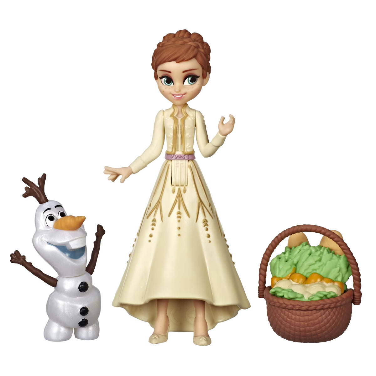 Frozen 2 Anna and Olaf Small Doll Playset with Travel Basket Accessory Z104531