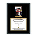 Black 3/4x2 Single Diploma Frame with 5x7 Photo and Double Matting E787090