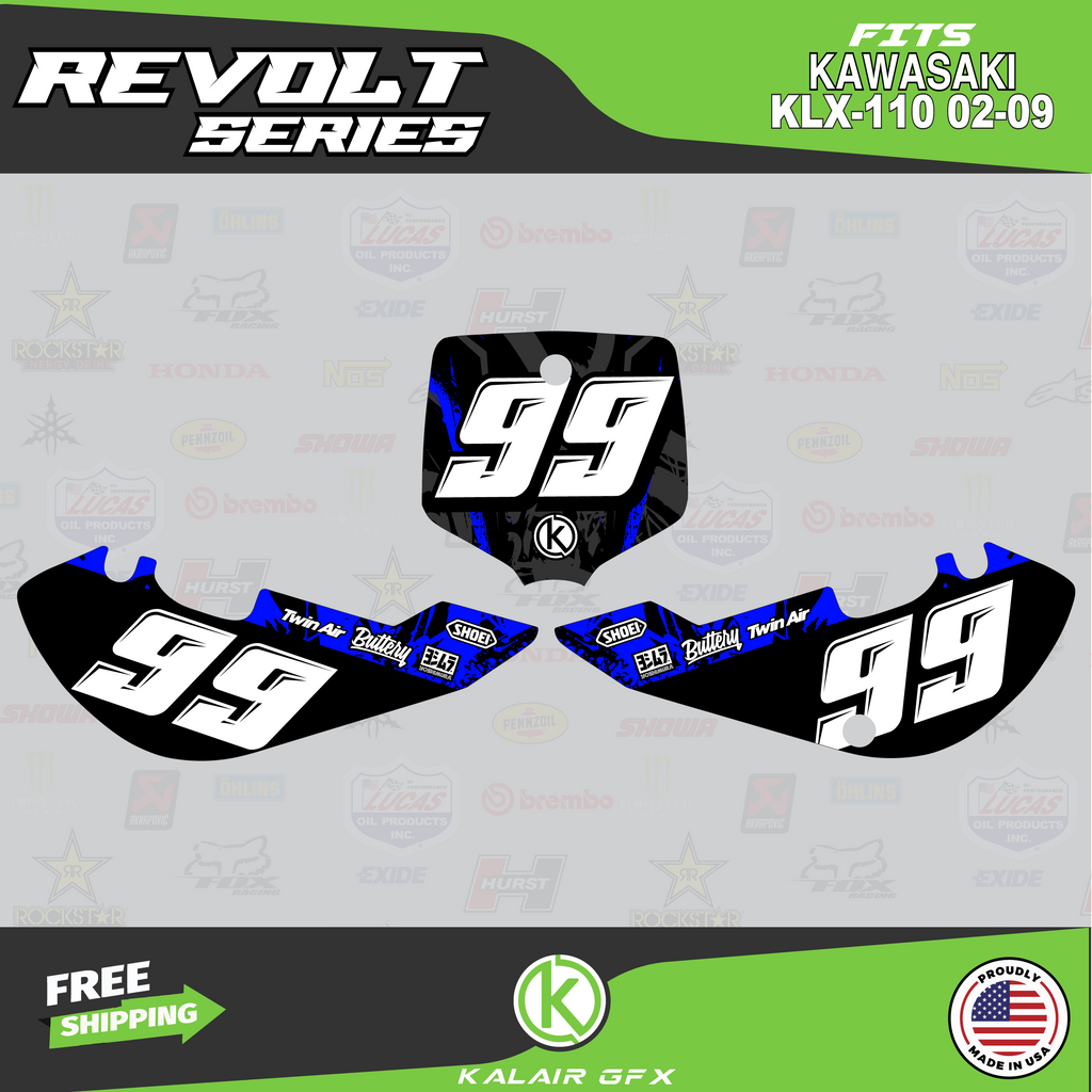 GFX Graphics Kit for Kawasaki KLX110 S263
