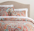 Paisley Organic Percale Duvet Cover, Full/Queen K145