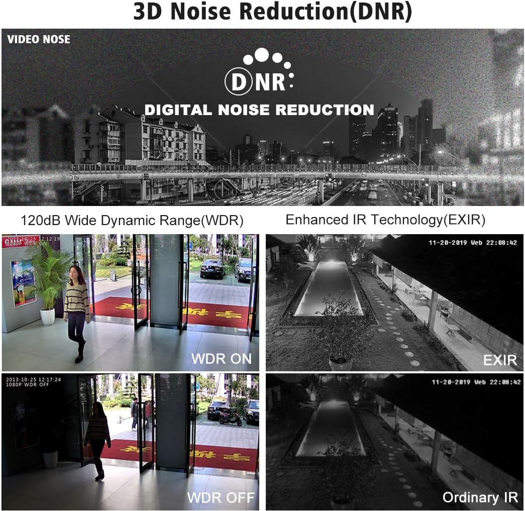 6MP PoE Outdoor Dome IP Camera with 2.8mm Lens, Built-in Mic, 164ft Night Vision, IP67 Waterproof J3664