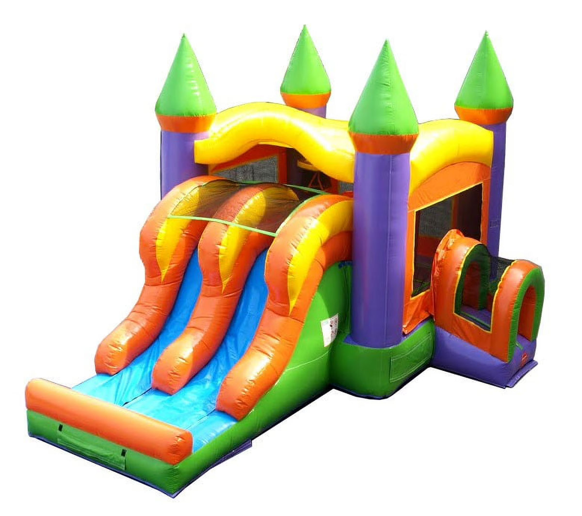Orange Commercial Inflatable Bounce House with Dual Slide C133