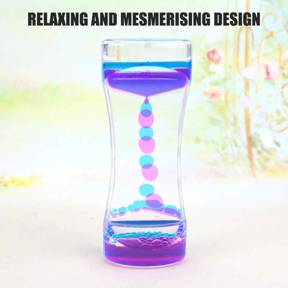 Colorful Liquid Motion Timer Oil Hourglass Toys X7951