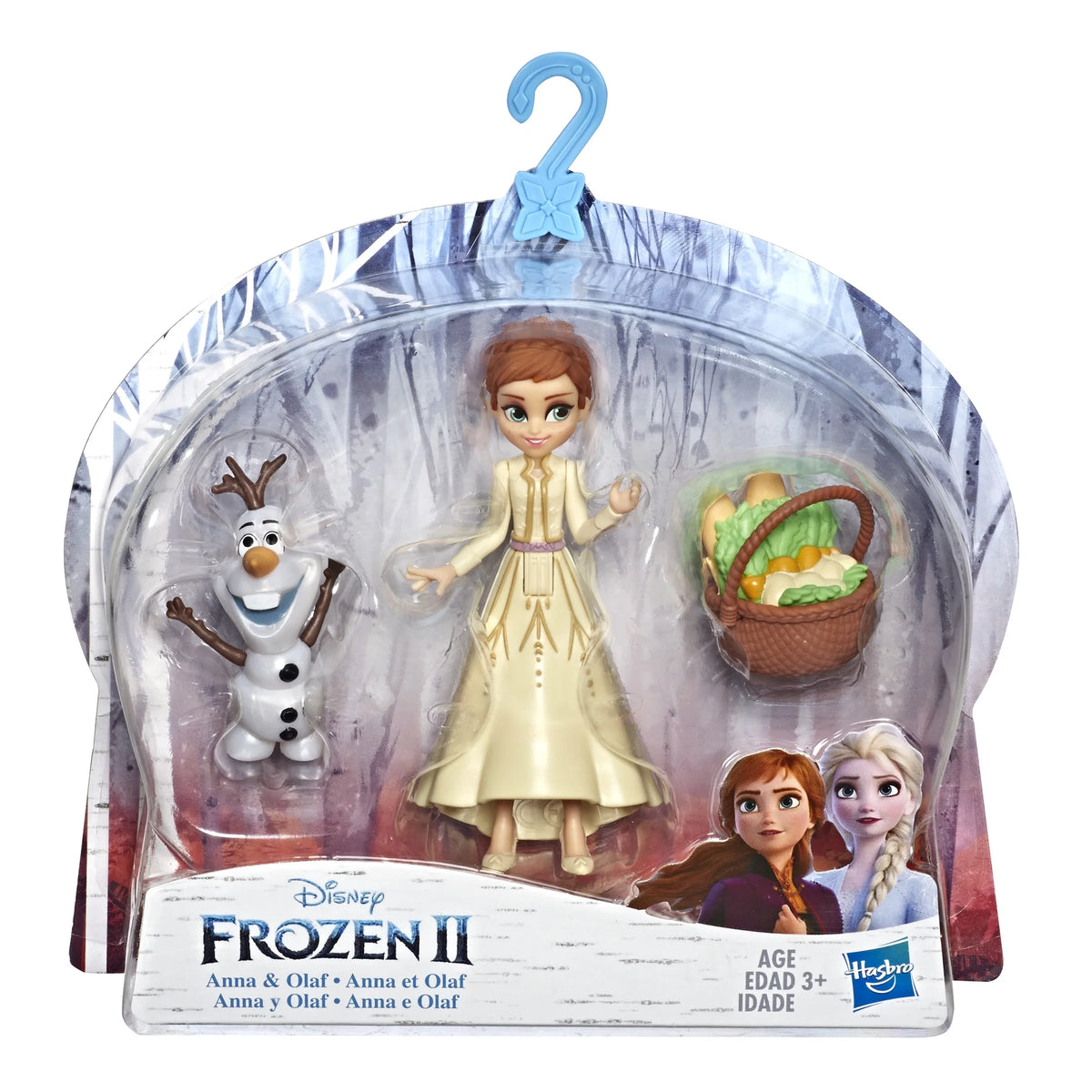 Frozen 2 Anna and Olaf Small Doll Playset with Travel Basket Accessory Z104531