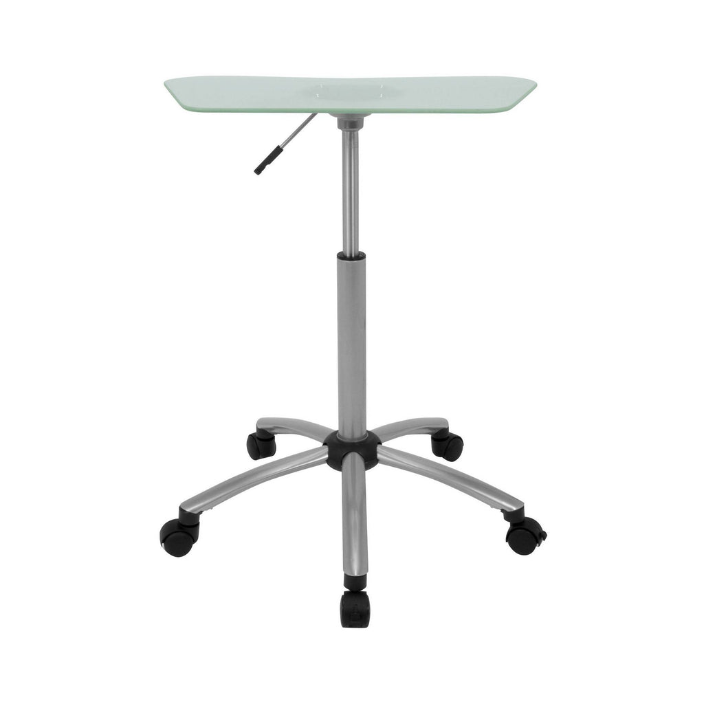 Silver Frosted Glass Mobile Cart T860393