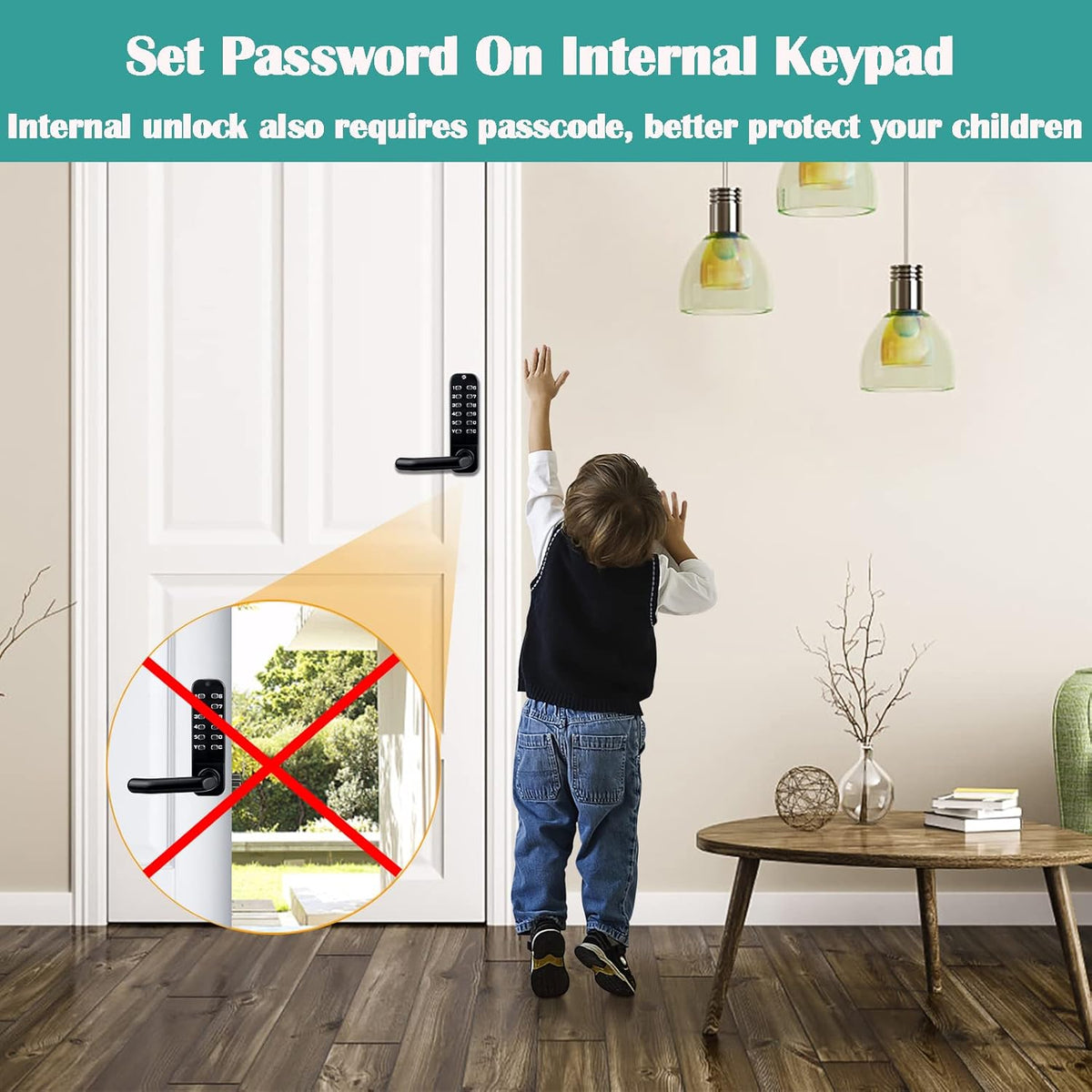 Keyless Entry Door Lock with Keypad Door Knob F50852