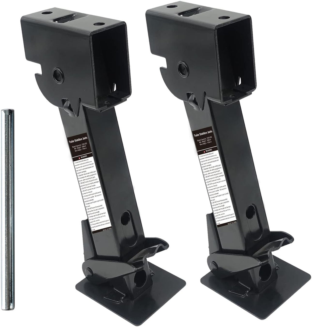 Pair of Trailer Stabilizer Jacks Telescoping RV Camper Accessories 450kg (1000 Lbs) Capacity Each Pack of 2 N952595