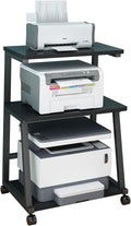 Black 3-Tier Rolling Printer Stand Cart with Storage Q61507